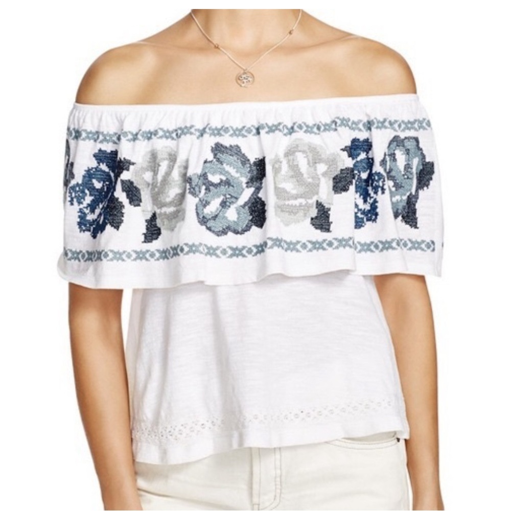 Free People "To the Left" Off the Shoulder Top.